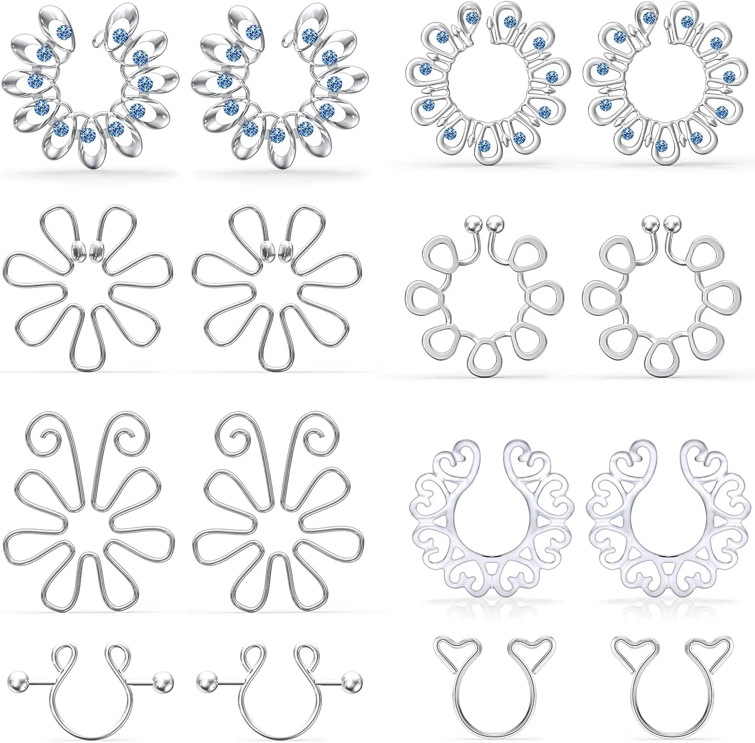 Fake Nipple Piercing/Fake Nipple Rings.