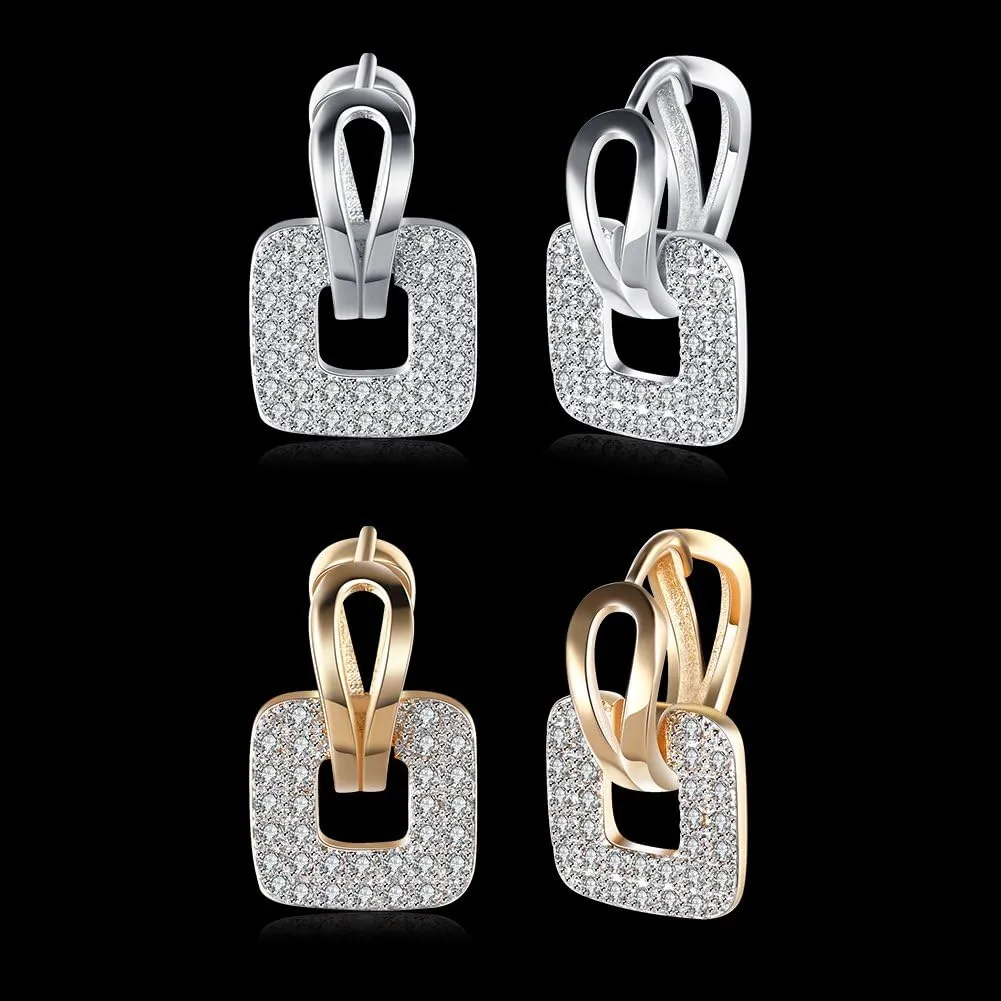 Fashion Champagne Gold Hoop Earrings for Women Sterling Silver Post Thick Gold Hoops Earrings for Women
