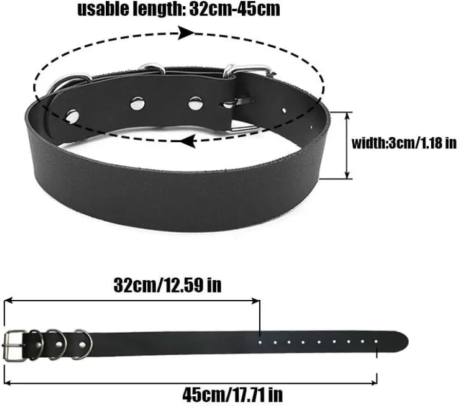 Fashionable Charm Custom Choker Necklace For Men Women, Fashion Wide Leather Choker Custom Name Necklace,Adjus