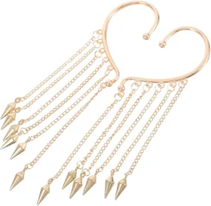Fashionable Ear Cuff Earrings for Women Earring Cuffs and Wraps Long Tassel for Daily Party