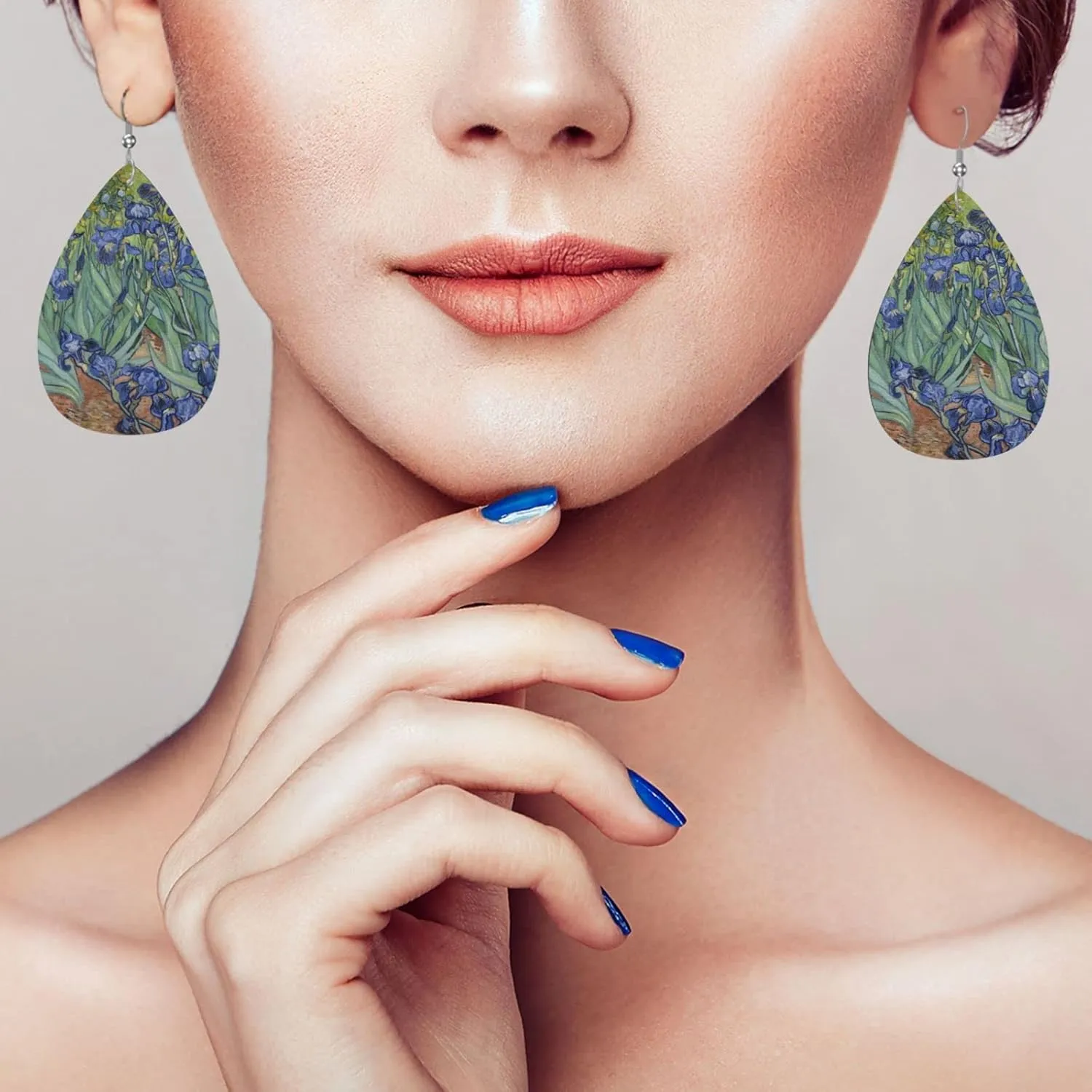 Faux Leather Lightweight Teardrop Dangle Earrings For Women