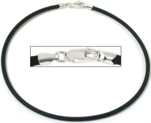 FindingKing Rubber Cord Anklet Black 9"