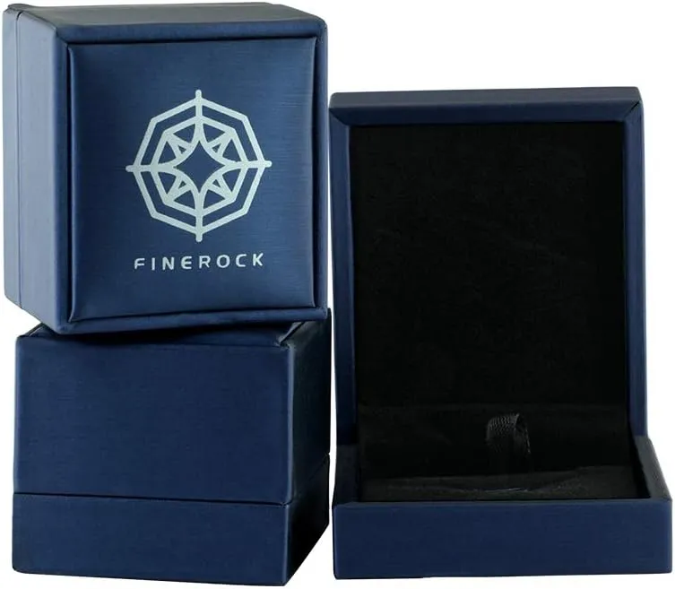 FINEROCK 1/5 Carat Bezel Set Diamond Wedding Band Ring in 10K Solid Gold