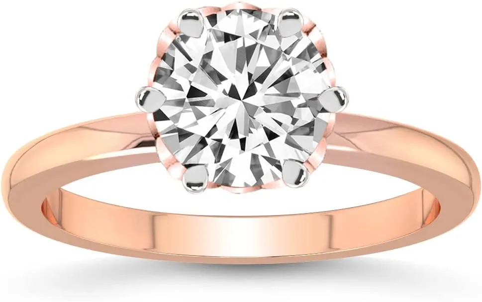 FRIENDLY DIAMONDS 1 Carat - 6 Carat IGI Certified Lab Grown Diamond Ring | 14K/18K Gold Or Platinum | Malissa Solitaire Diamond Ring |FG/DE-VS Quality