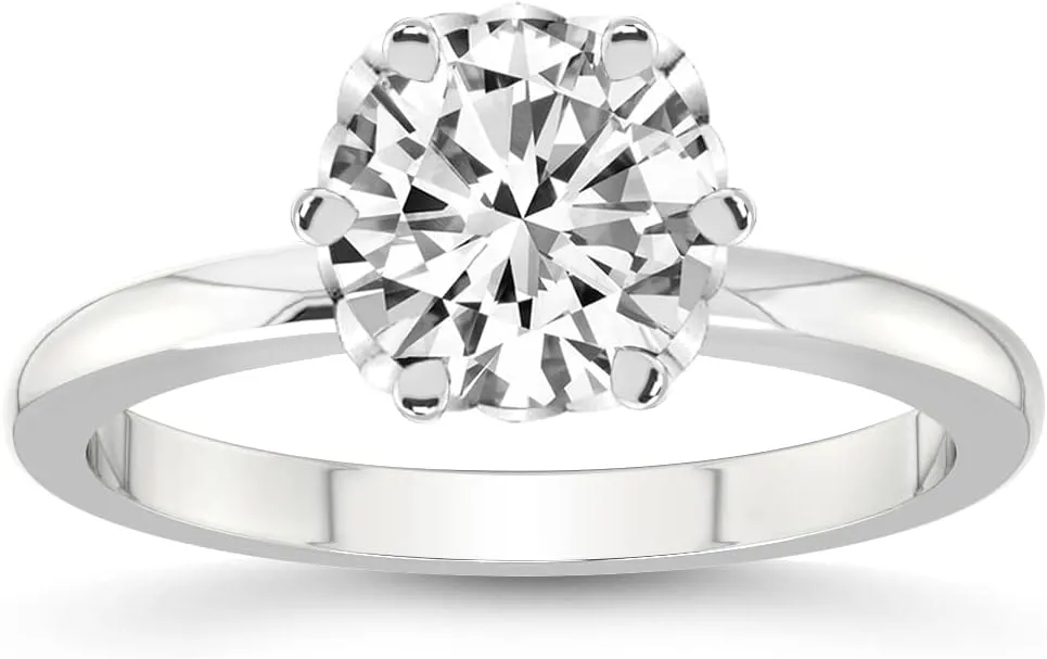 FRIENDLY DIAMONDS 1 Carat - 6 Carat IGI Certified Lab Grown Diamond Ring | 14K/18K Gold Or Platinum | Malissa Solitaire Diamond Ring |FG/DE-VS Quality