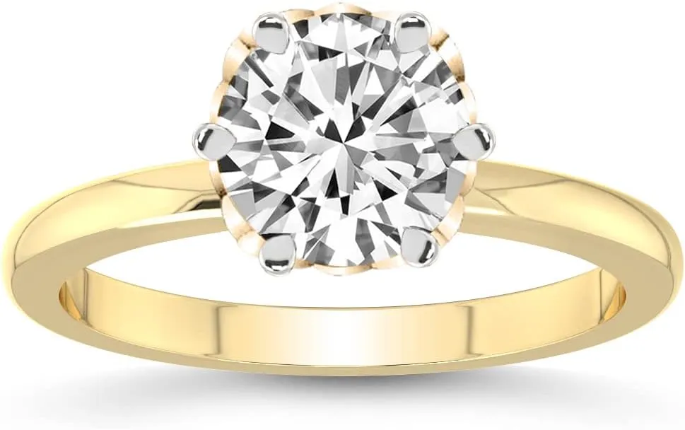 FRIENDLY DIAMONDS 1 Carat - 6 Carat IGI Certified Lab Grown Diamond Ring | 14K/18K Gold Or Platinum | Malissa Solitaire Diamond Ring |FG/DE-VS Quality
