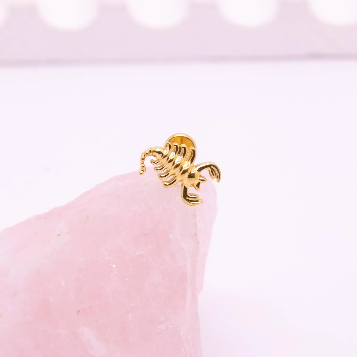 G23 Titanium 16G Push in Flatback Stud for Flat, Helix, Tragus, Conch, Lobe CZ Nose Stud Lip Stud Hypoallergenic Nickel Free Cartilage Earring Piercing Jewelry
