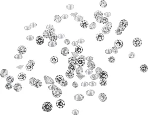 GEMHUB Loose CVD Diamond 1.1 mm Round Cut 6 Pcs Certified DEF Color VS/VVS Clarity | Eco-Friendly Lab Grown Gem for Jewelry Craft and Settings