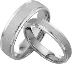 Gemini Groom Bride Matching Anniversary Couple Titanium Wedding Bands Rings Set Valentine Day Gift