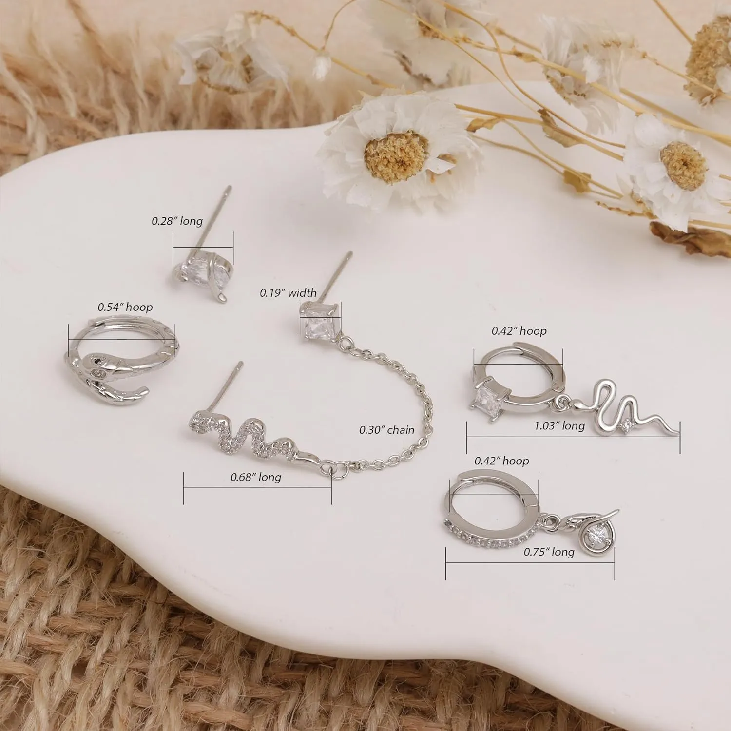 Gold Silver Small Hoop Stud Earrings Stack Set for Women, Dainty Rhinestone Drop Multiple Piercing Cartilage Huggie Earing Holiday Prom Fashion Jewelry Gift