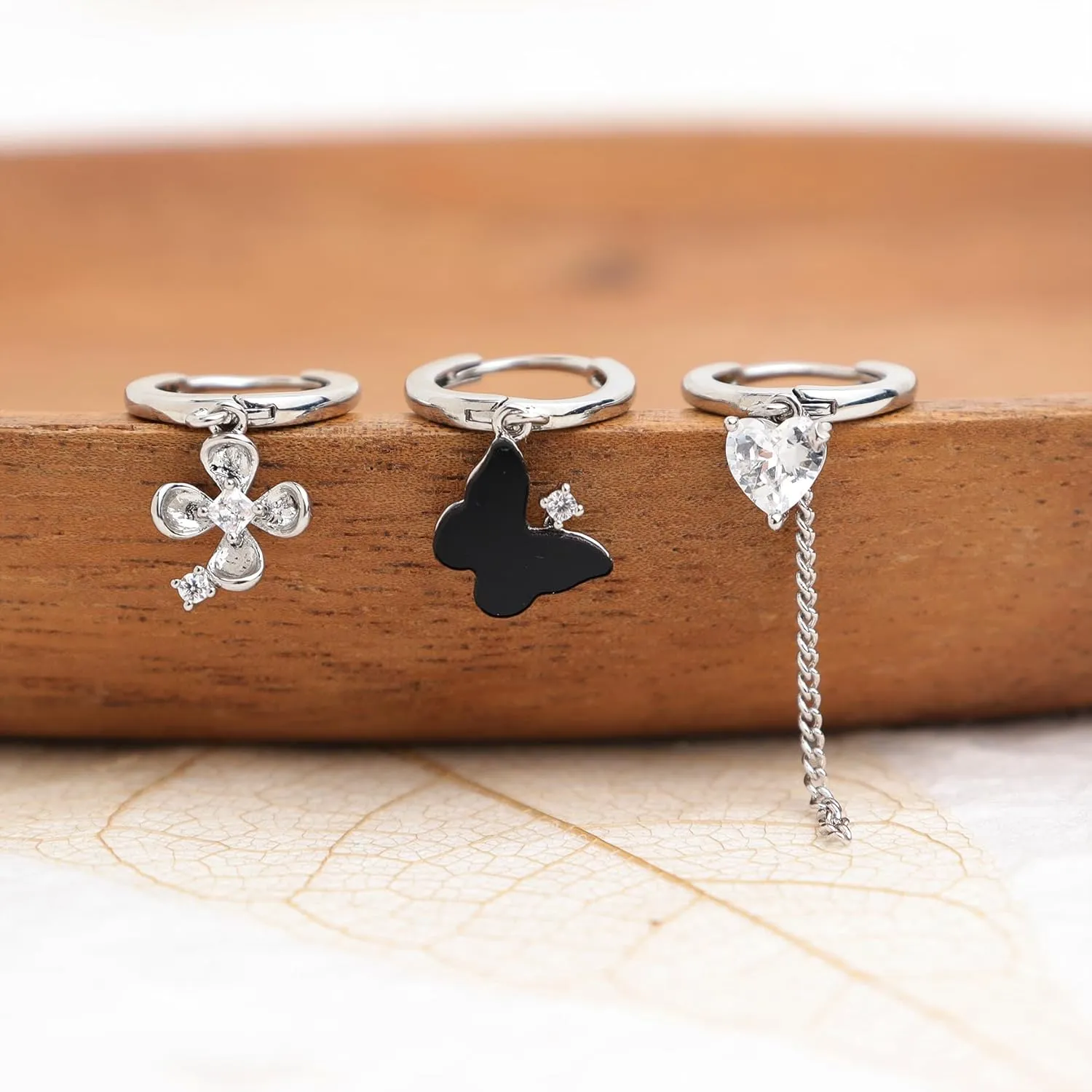 Gold Silver Small Hoop Stud Earrings Stack Set for Women, Dainty Rhinestone Drop Multiple Piercing Cartilage Huggie Earing Holiday Prom Fashion Jewelry Gift
