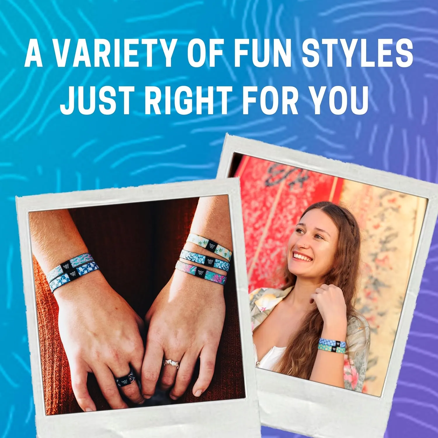 Hang Loose Bands - Coastal Surfer Beach Bracelet for Men, Women & Teens - Comfy Summer - Boho Reversible Wristband - Friendship Bracelets
