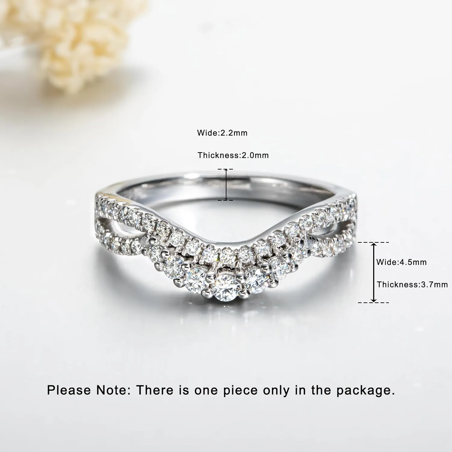 Infinity 2.0 mm Moissanite Bezel Eternity Ring Wedding Band for Women VVS D-color Moissanite Anniversary Engagement Twisting Channel Eternity Bands Platinum-Plated Silver Stacking Rings