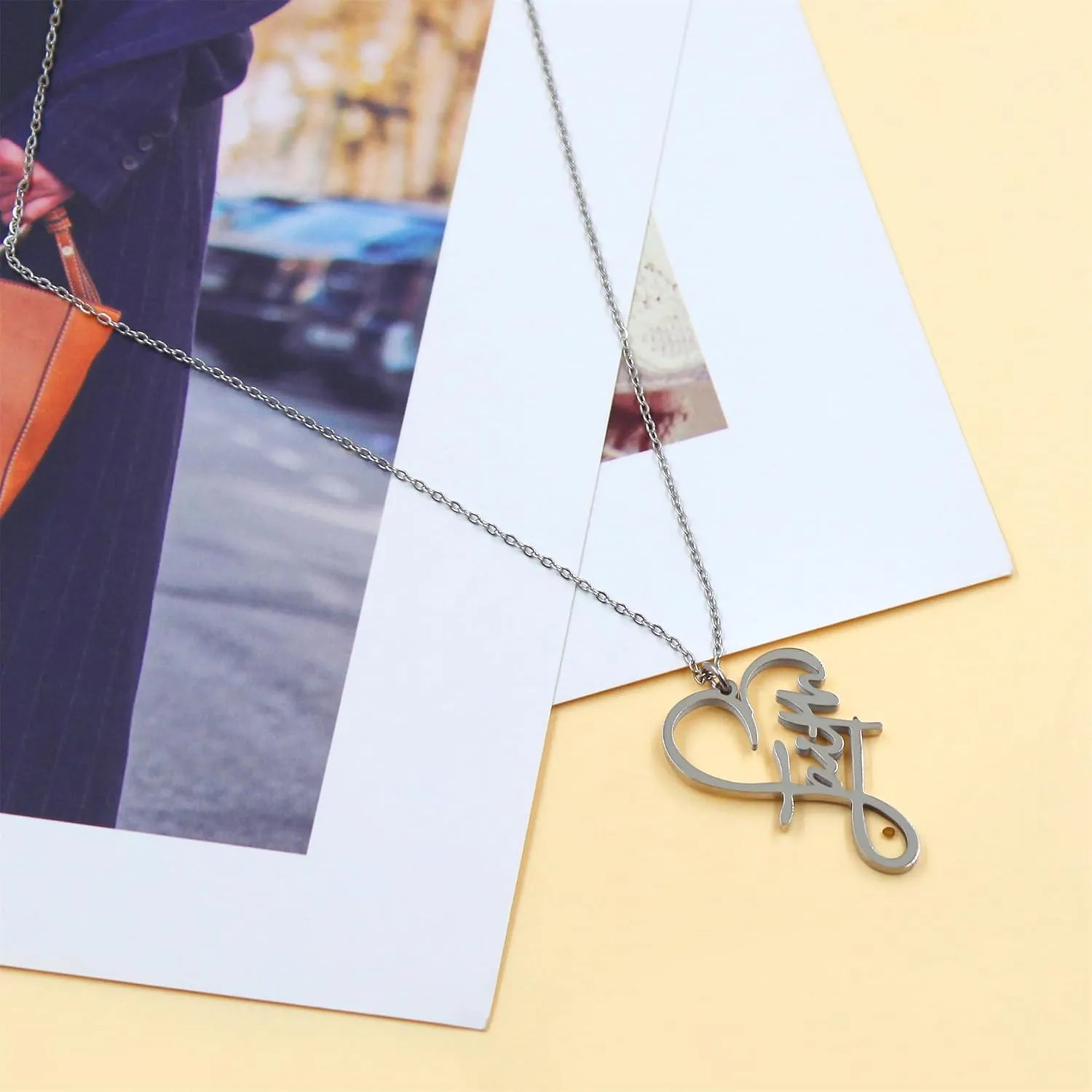 Infinity Heart Faith Necklace for Women | Engraved Inspirational Pendant with 'Faith' Script | Inspirational Religious Jewelry for Christian