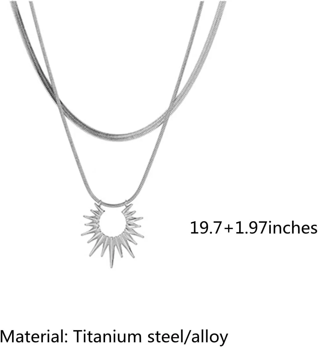 Irregular Y2k Double Layered Mango Necklace for Women with Collarbone Chain Fashionable and Versatile Women's