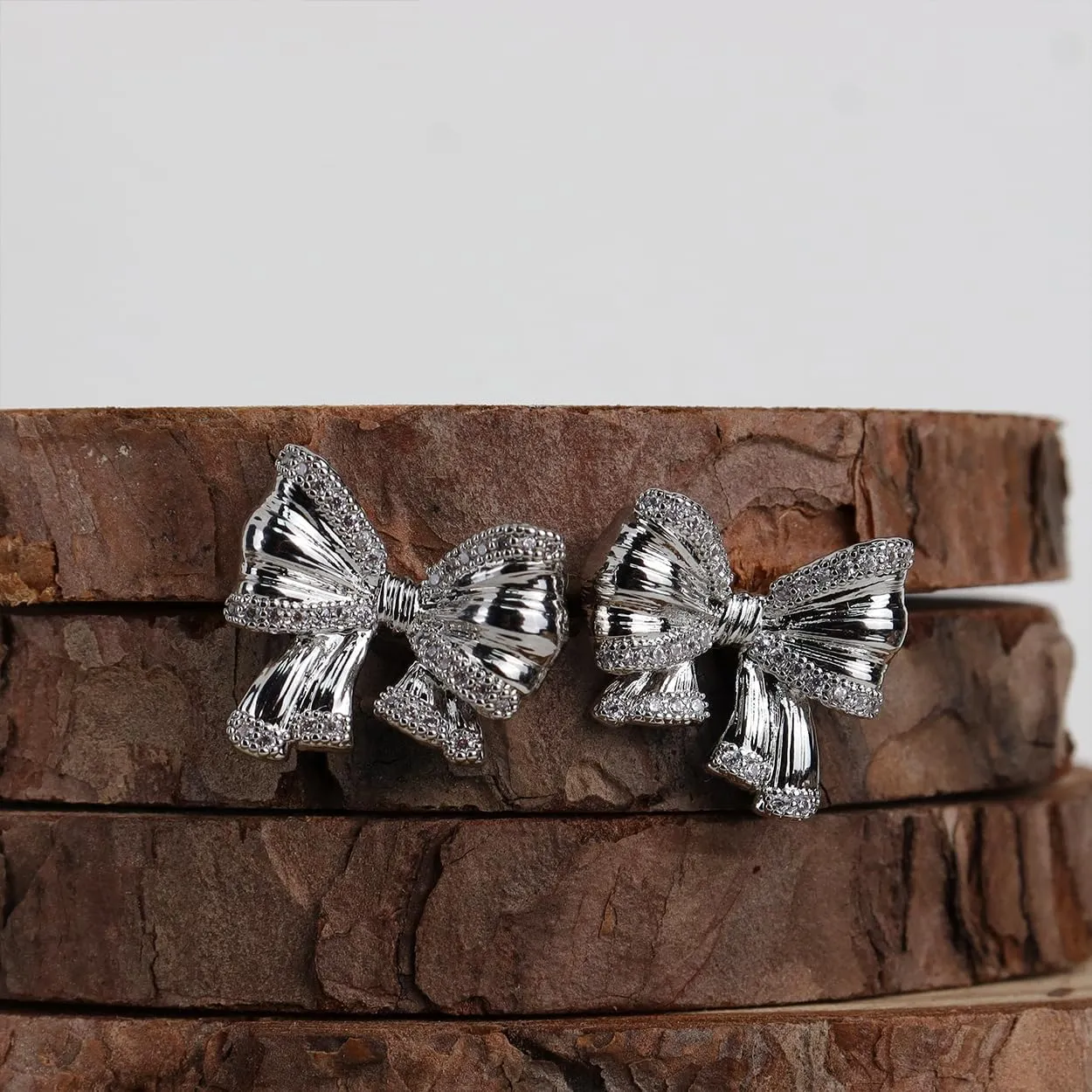 JeanBeau Bow Stud Earrings for Women, Gold Plated Cute Ribbon Bow Knot Sterling Silver Cartilage Studs Hypoallergenic Holiday Party Prom Statement Jewelry Gift