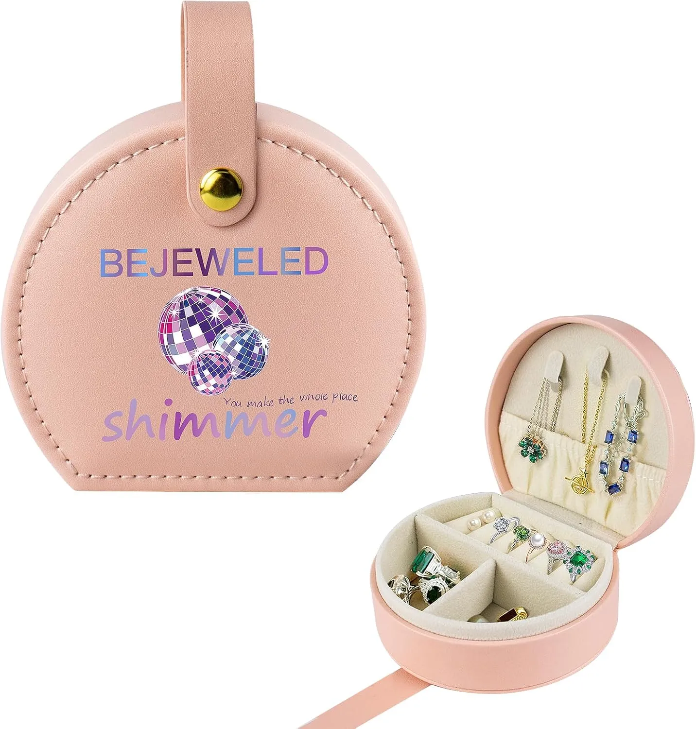 Jewelry Organizer, Jewelry Case for Fans, Music Lovers Gifts-Portable Jewelry Case for Ring, Necklace, Bracelet, Earrings Organizer Storage Holder Boxes, Gifts for Women and Girls
