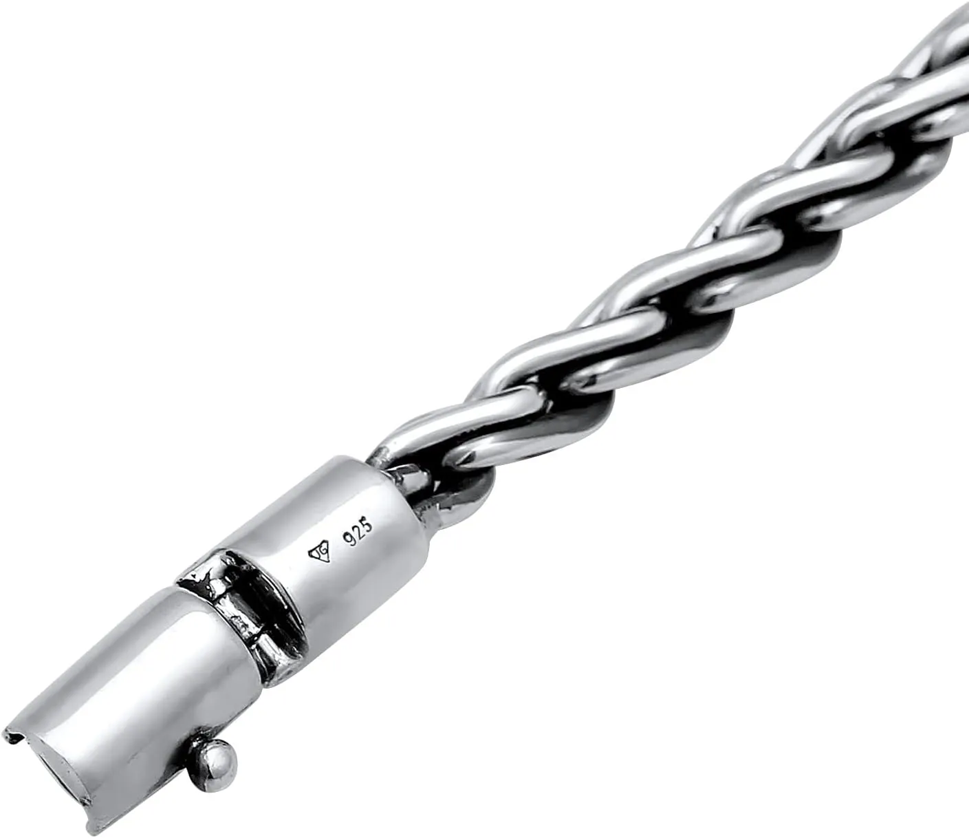 kuzzoi 925 Sterling Silver Round Byzantine Bracelet for Men, Length 7,48 inch - 9,05 inch, Width 0,24 inch, 0.85 oz