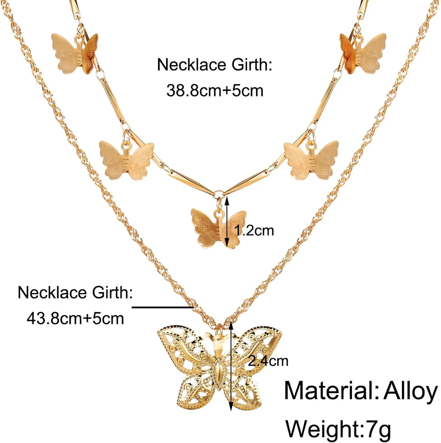 Layered Gold Plated Necklaces For Women Trendy Dainty Non Tarnish Chunky 14k Gold Layering Prom Necklace Set Gold Chain Choker Charm Necklace Stack For Woman