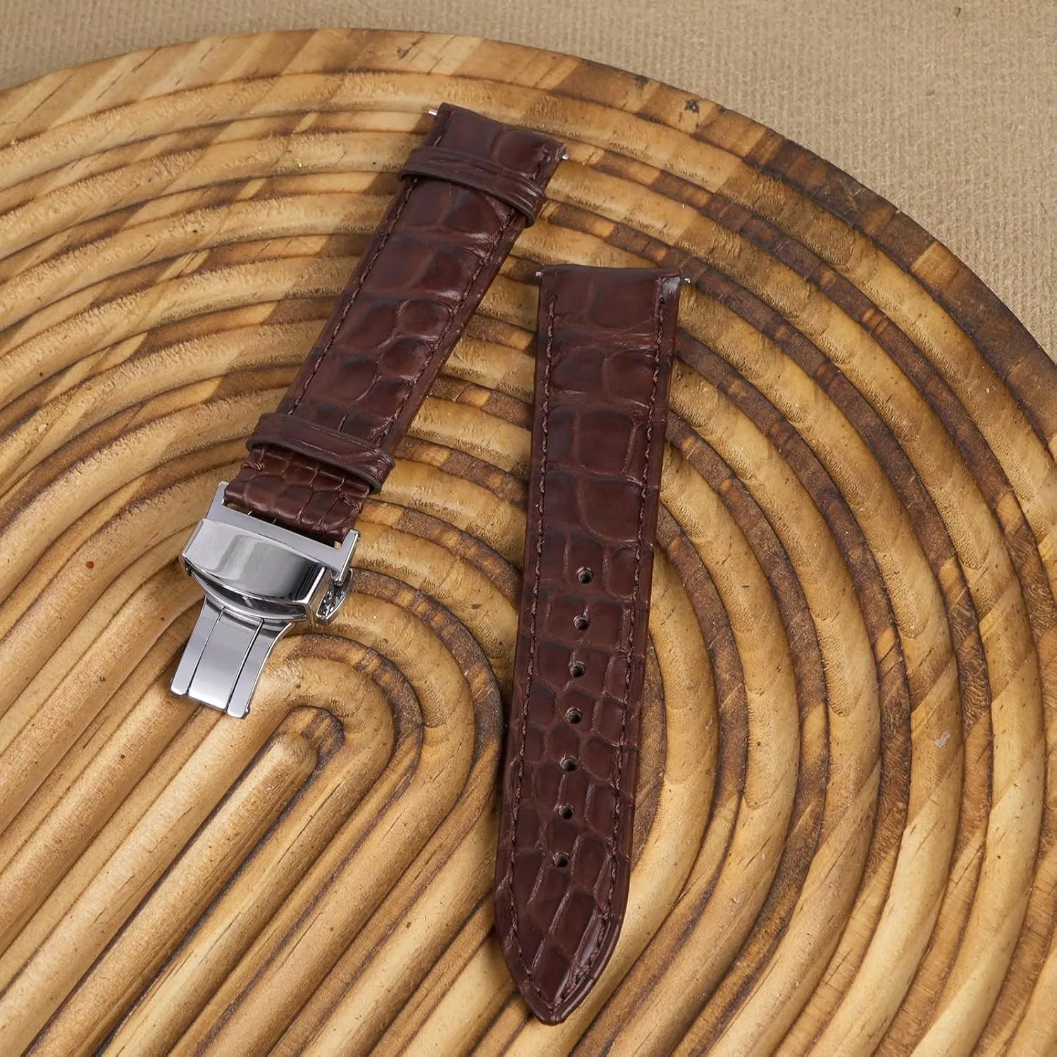 Leather Watch Bands for Men,Leather Watch Band Quick Release Watch Straps,Alligator Watch bands Replacement Strap for Men and Women 18mm 20mm 21mm 22mm