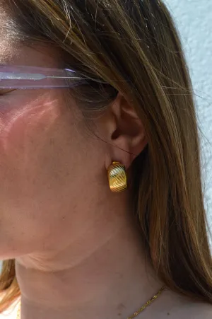 Lunar Textured Chunky Hoops
