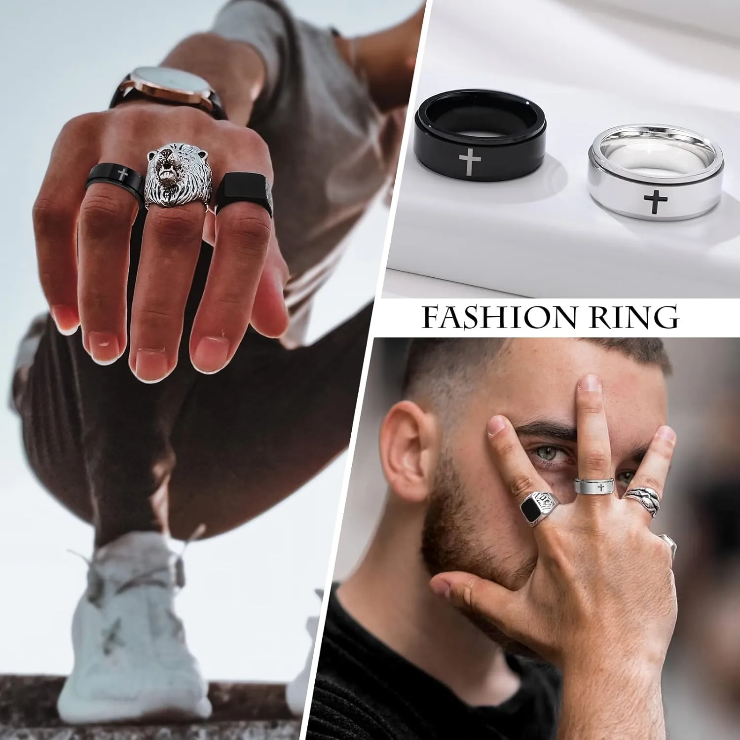 MEALGUET Personalized Ring for Men Women,Stainless Steel Unisex Brushed Plain Simple Custom Name Wedding Band for Men&Women,Waterproof and Non Allergy,Gift for Men,Blue/Black/Gold Plated