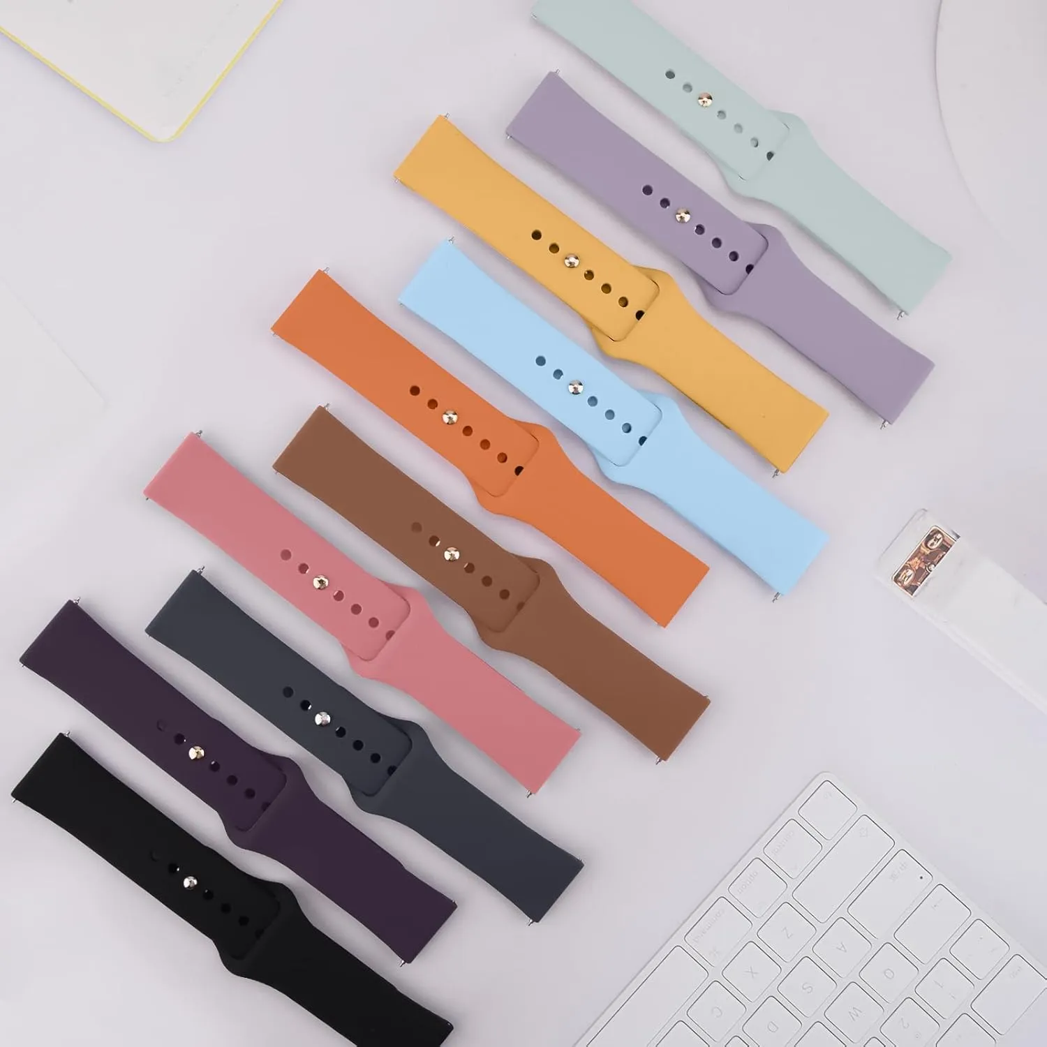Meliya Bands for Moonswatch Watch, Soft Silicone Strap Compatible with Omega X Swatch Moonswatch Speedmaster/Rolex/SEIKO 20mm Watch, Swatch Omega Moonswatch Speedmaster Watch Replacement Band for Women Men