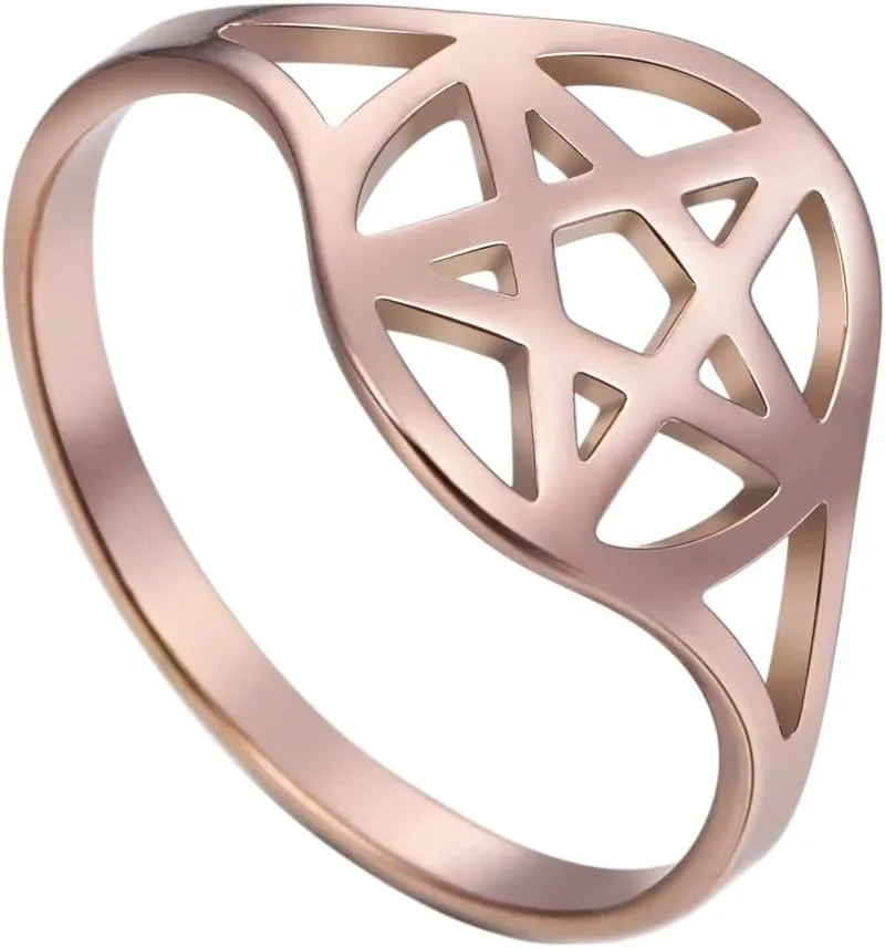 Menorah Ring Jewish Magen Judaica Hebrew Israel Faith Lamp Hanukkah Stainless Steel Finger Ring For Women