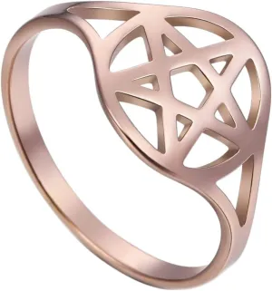 Menorah Ring Jewish Magen Judaica Hebrew Israel Faith Lamp Hanukkah Stainless Steel Finger Ring For Women