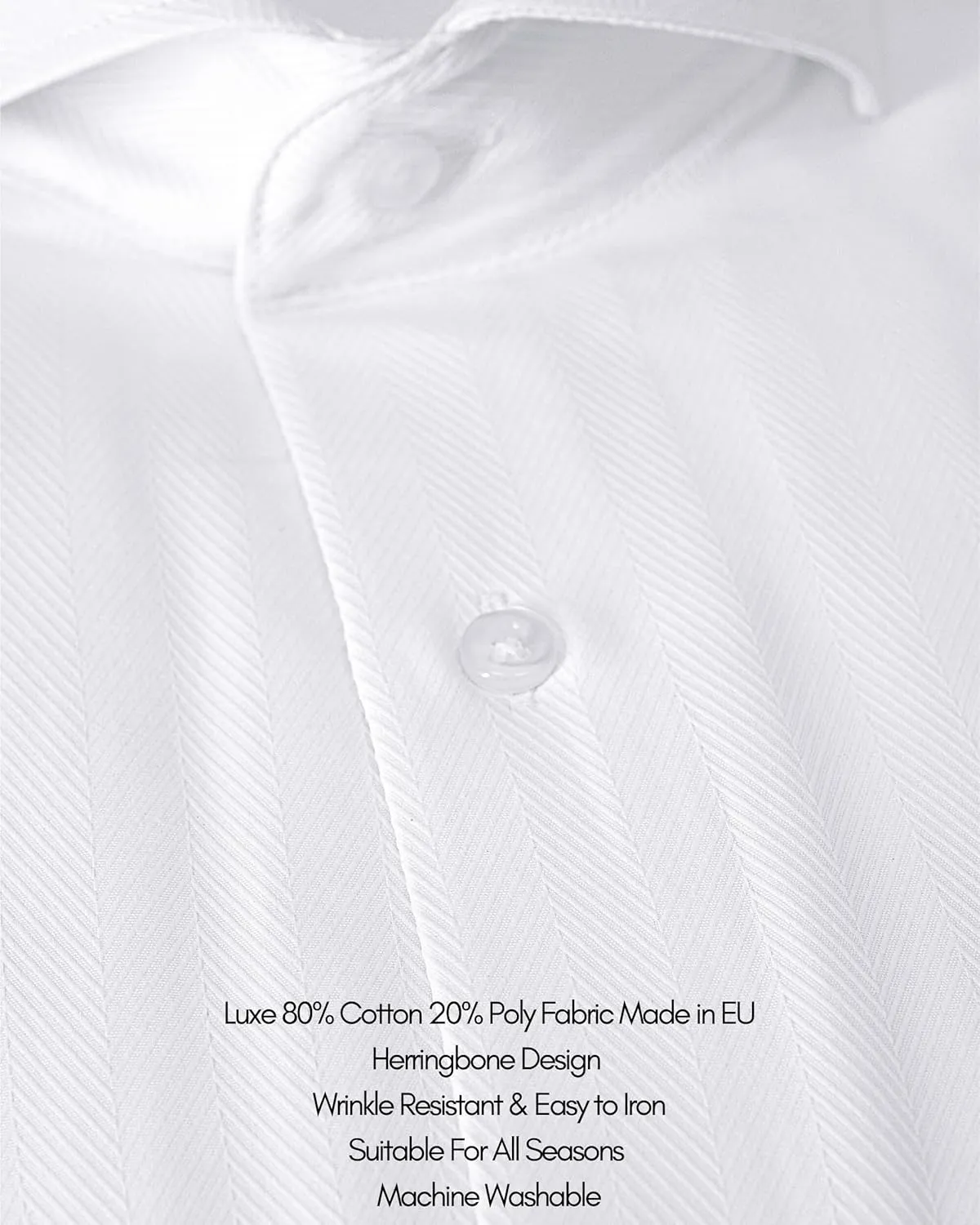 Men's French Cuff Dress Shirts with Cutaway Collar | Cufflinks Included | Luxe Long Sleeve Button-Up Shirt for Men