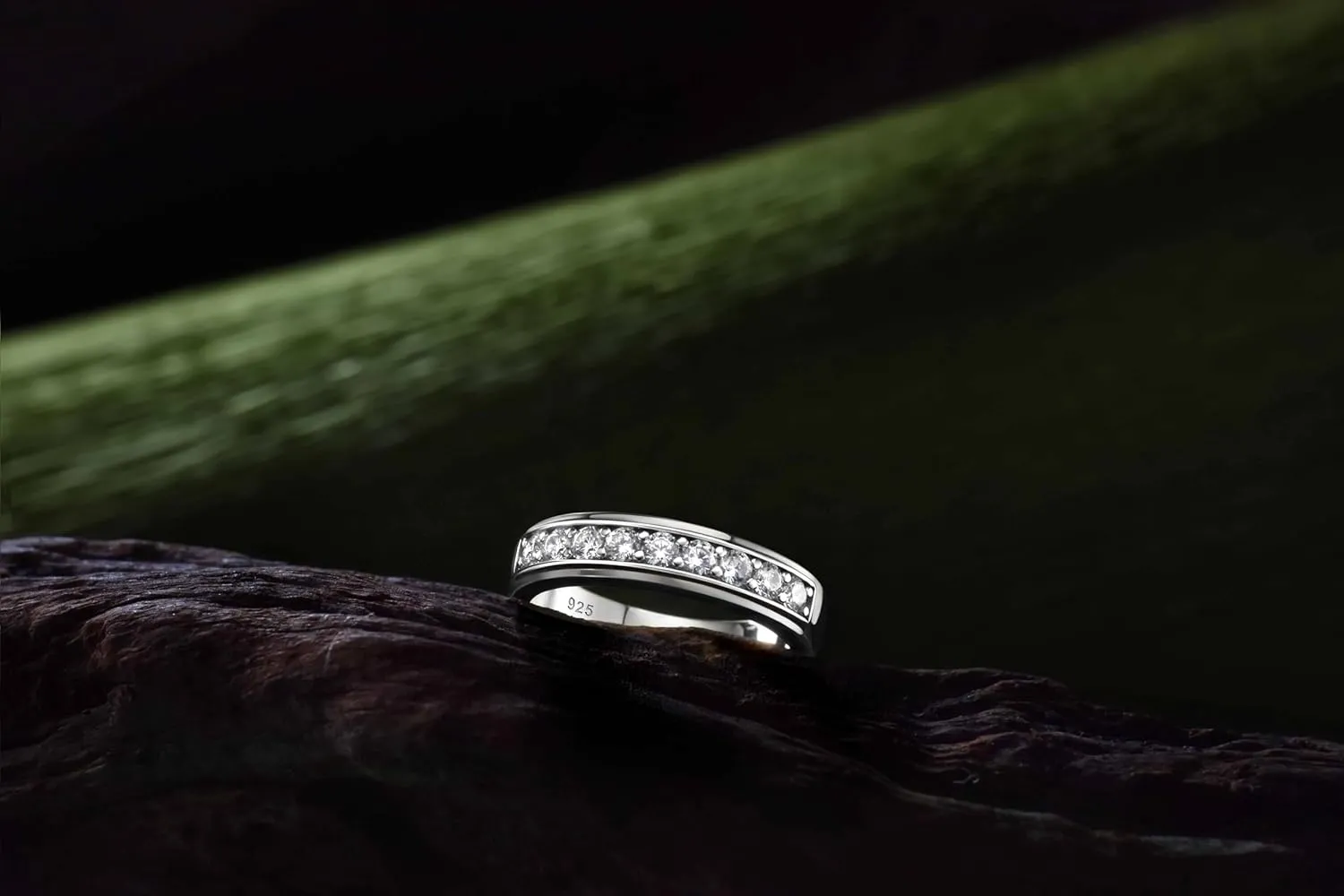 Mens wedding Band 925 Sterling Silver Gold Rings For Men 14K White and Yellow Gold Plated 1ct 9 Round 5A Cubic Zirconia Promise Rings For Him Size 8-13