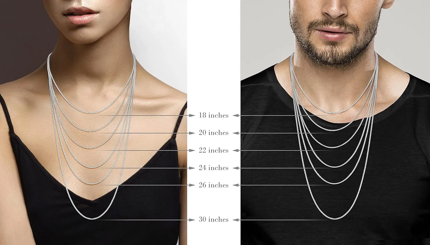 Miabella Italian 925 Sterling Silver Solid 2mm Round Box Chain Necklace for Women Men, Made in Italy