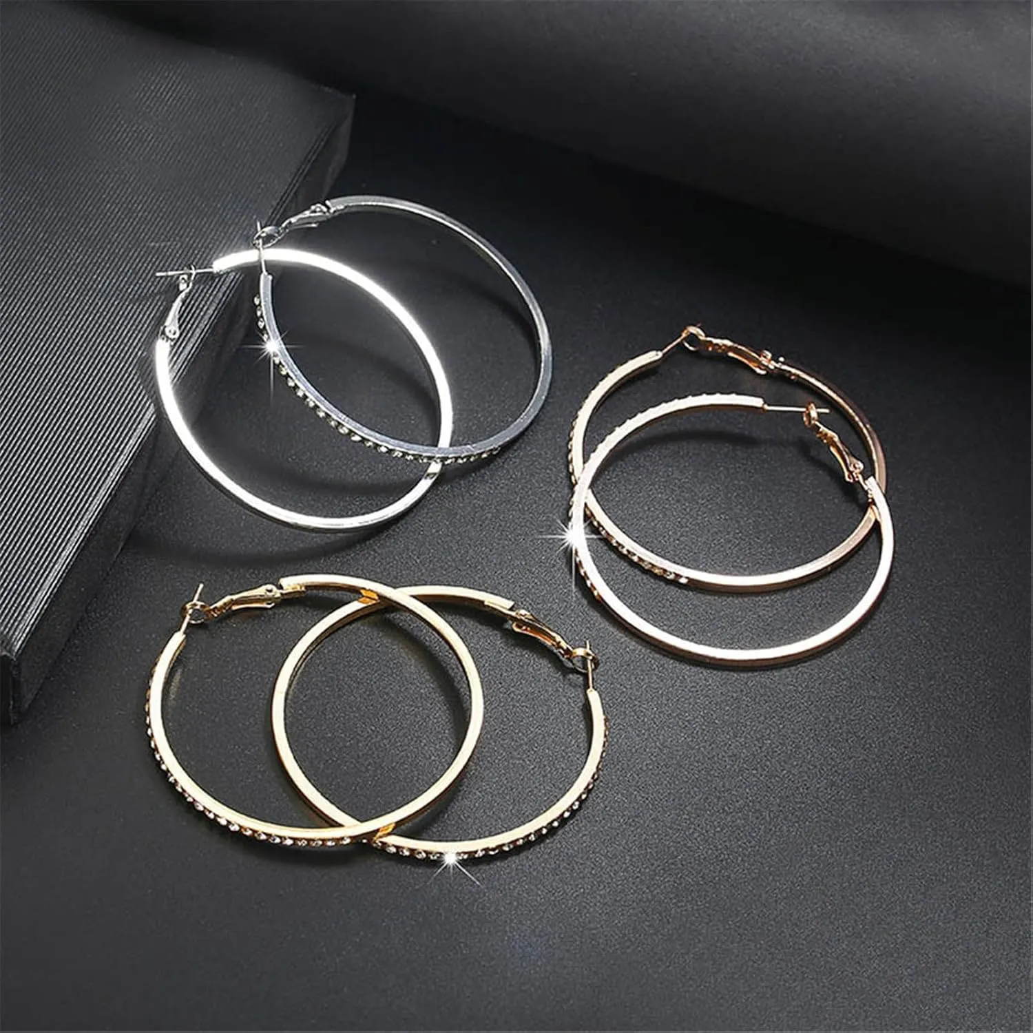 Minimalist Geometric Hoop Earrings for Women | Retro Modern Alloy Jewelry with Gold Plated Finish, Hypoallergenic Dainty Earring, Edgy Yet Elegant Gift for Daily Wear