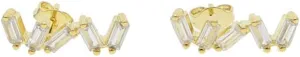 Minimalist sample Stacked Stud Earrings for Women AAA Cz Stone Fshion Jewelry For Women
