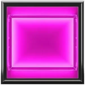 Modern LED Jewelry Box with Pink Glow, Ebony Black, Rubberwood, Glossy Finish