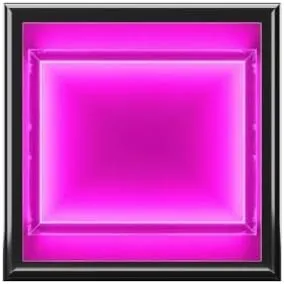 Modern LED Jewelry Box with Pink Glow, Ebony Black, Rubberwood, Glossy Finish