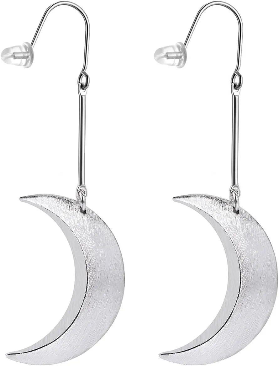 Moon Earrings Drop Dangle Earrings Fashion Long Hanging Vintage Earrings for Women Girls