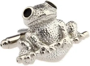 MRCUFF Frog Pair Cufflinks in a Presentation Gift Box & Polishing Cloth