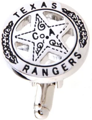 MRCUFF Texas Ranger Lone Star Badge Pair Cufflinks in a Presentation Gift Box & Polishing Cloth
