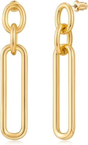 MUYAN Geometric Link Drop Dangle Earrings for Women Long Link Dangle Earrings Jewelry Gold Silver Earrings