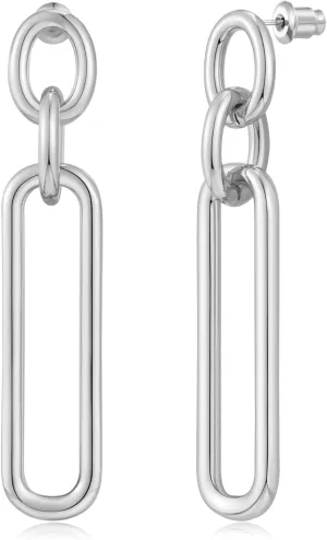 MUYAN Geometric Link Drop Dangle Earrings for Women Long Link Dangle Earrings Jewelry Gold Silver Earrings