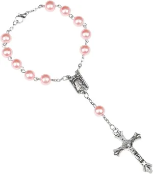 New 2025 8Mm Purple Glass Prayer Beads Bracelet For Women Vintage Crucifix Cross Charm Rosary Bracelet Female Party Jewelry Gift With For You Accessories Trendy Creative Gift