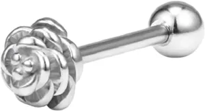New 2025 Arrival 1Pc-Surgical Steel Tongue Rings For Women Silver Color&Gold Heart Shape Tongue Barbells Piercing Body Jewelry 14G With For You Accessories Trendy Creative Gift