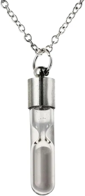New 2025 Arrival Glow in The Dark Hourglass Necklace Glass Pendant Chain Drift Bottle Luminescence Necklaces Luminous Originality Jewelry Gift with for You Accessories Trendy Creative Gift