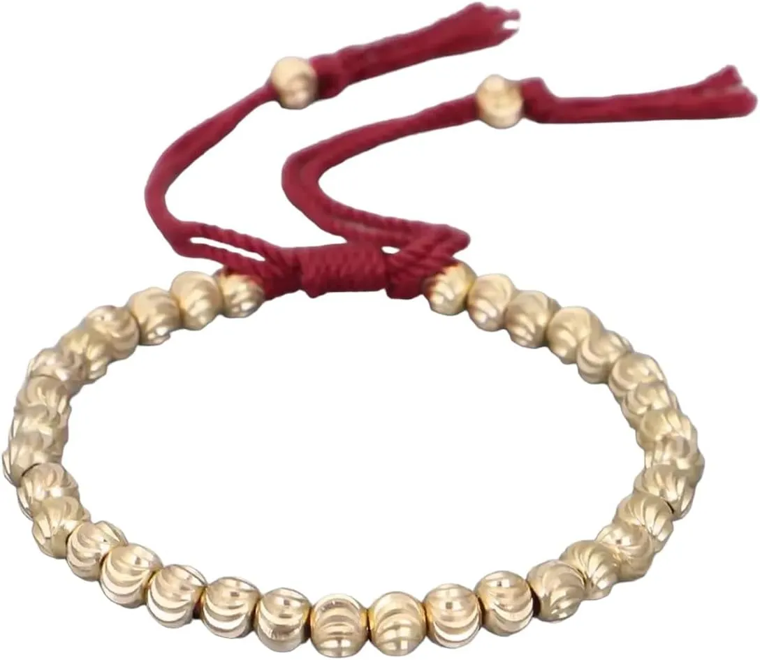 New 2025 Handmade Tibetan Buddhist Prayer Copper Beads Bracelet High Qulity Braided Lucky Rope Bracelet For Women Men With For You Jewelry Fashion Accessories Creative Gift