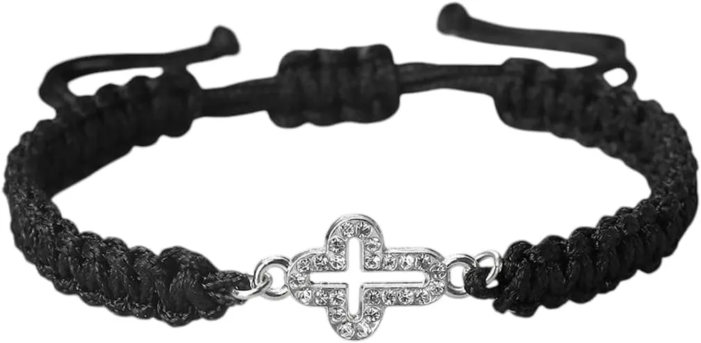 New 2025 High Crystal Hollow Cross Bracelet Prayer Bangle&Pulsera Chain Women Yoga Jewelry Gift With For You Accessories Trendy Creative Gift