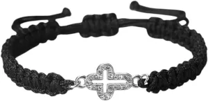 New 2025 High Crystal Hollow Cross Bracelet Prayer Bangle&Pulsera Chain Women Yoga Jewelry Gift With For You Accessories Trendy Creative Gift