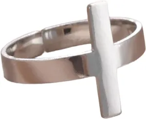 New 2025 Jesus Cross Love Stainless Steel Open Ring Women's Faith Christian Guardian Fashion Party Gift Jewelry New 2025 Decoration Jewelry Commemorative With You Accessories Trendy Best For Gift