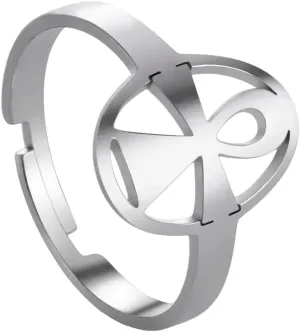 New 2025 Jesus Cross Love Stainless Steel Open Ring Women's Faith Christian Guardian Fashion Party Gift Jewelry New 2025 With For You Jewelry Fashion Accessories Creative Gift