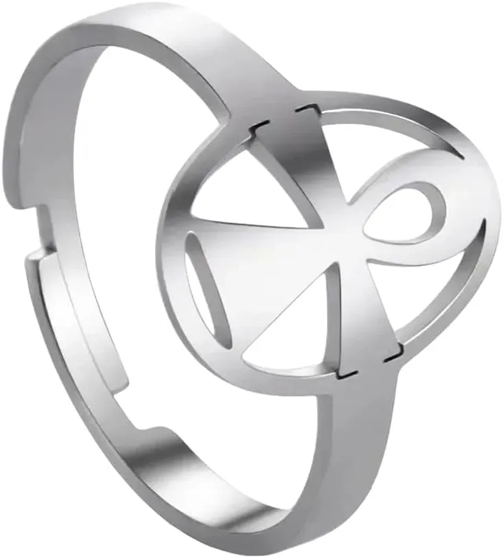 New 2025 Jesus Cross Love Stainless Steel Open Ring Women's Faith Christian Guardian Fashion Party Gift Jewelry New 2025 With For You Jewelry Fashion Accessories Creative Gift